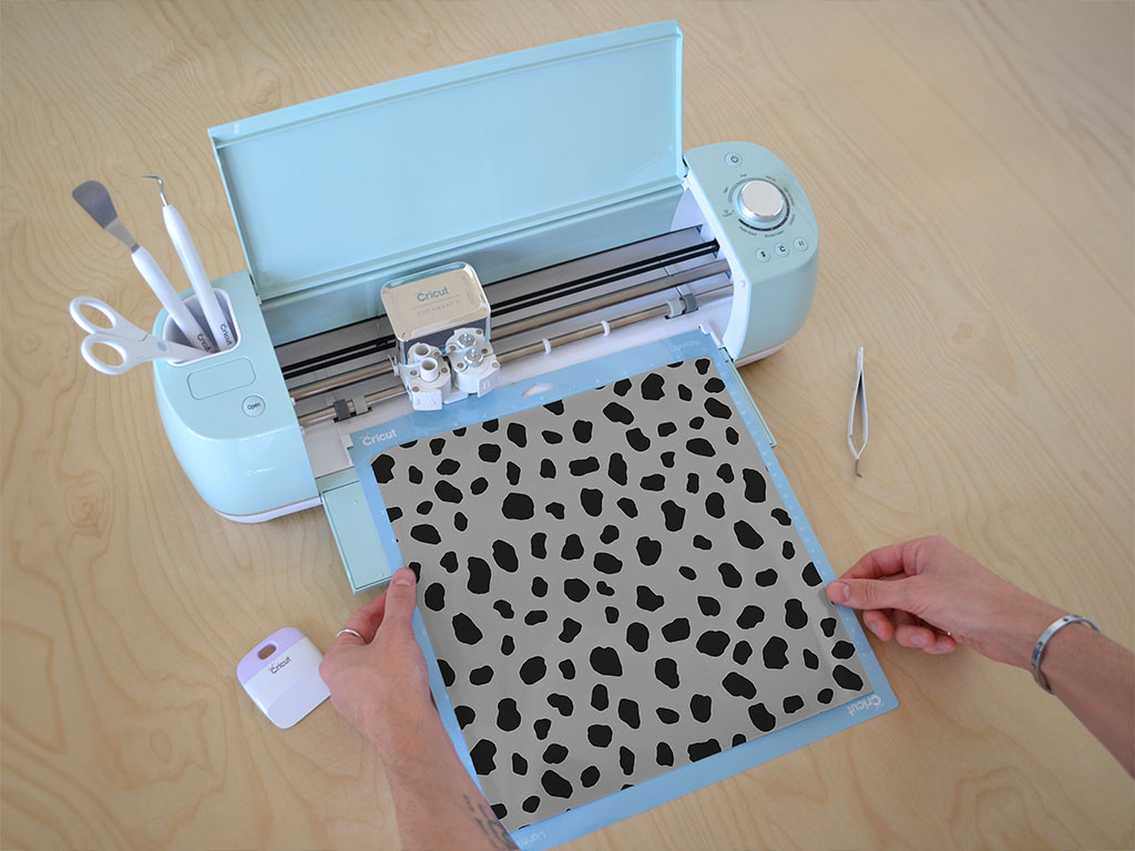 Gray Dalmation Animal Print Cricut Compatible Vinyl