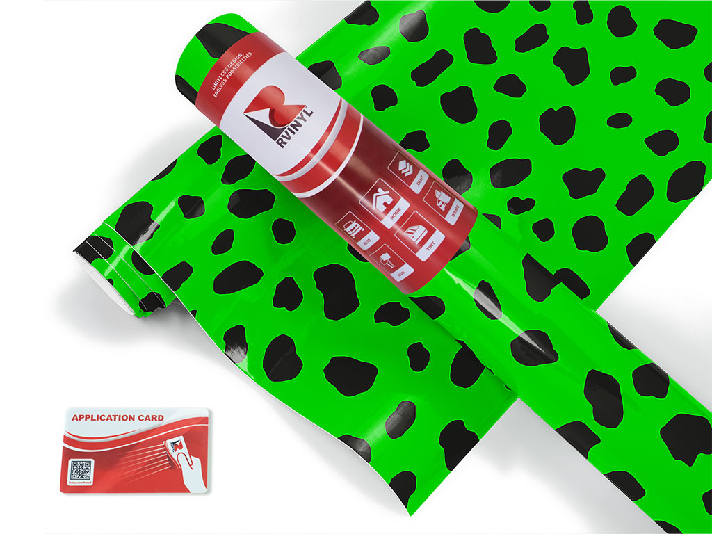 Green Dalmation Animal Print Craft Vinyl Roll