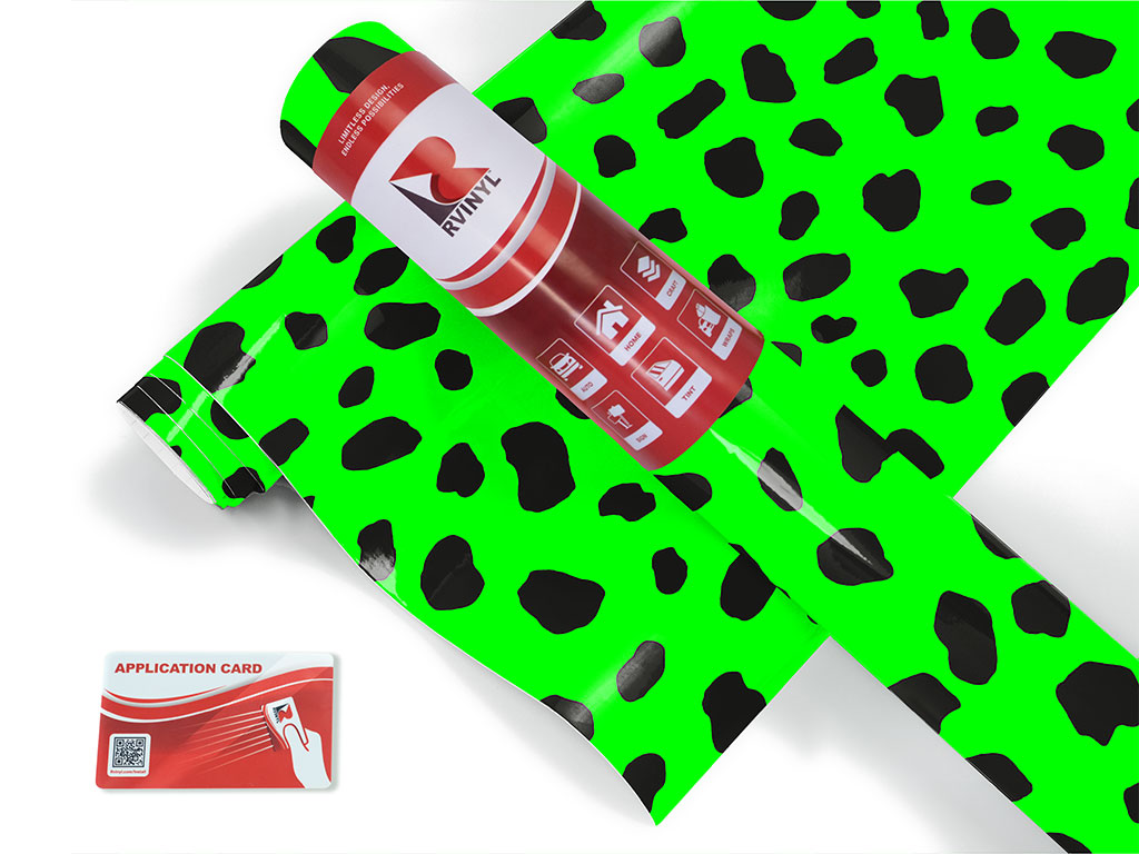 Neon Dalmation Animal Print Craft Vinyl Roll