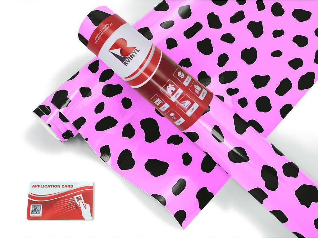 Pink Dalmation Animal Print Craft Vinyl Roll