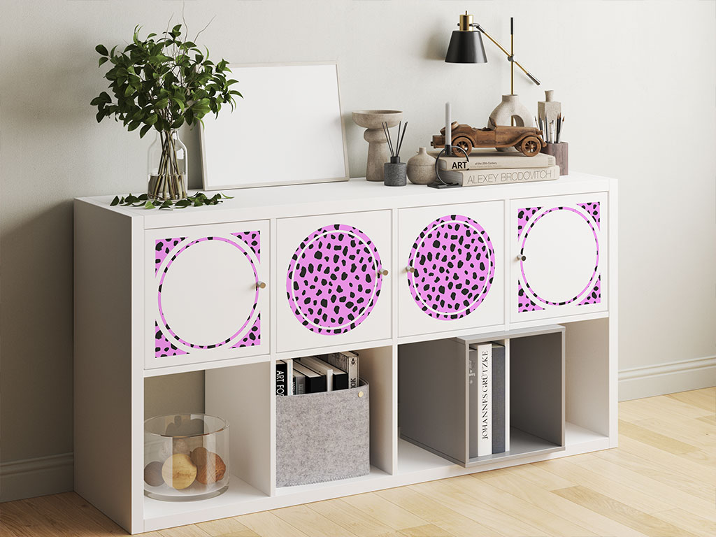 Pink Dalmation Animal Print DIY Furniture Stickers