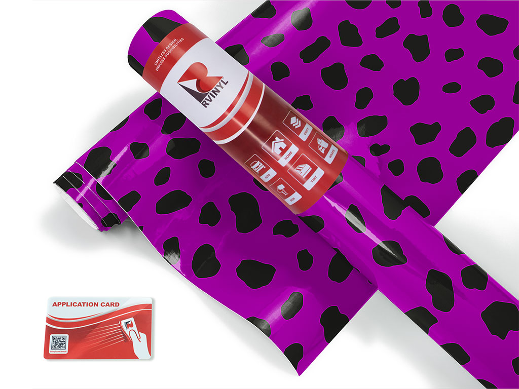 Purple Dalmation Animal Print Craft Vinyl Roll