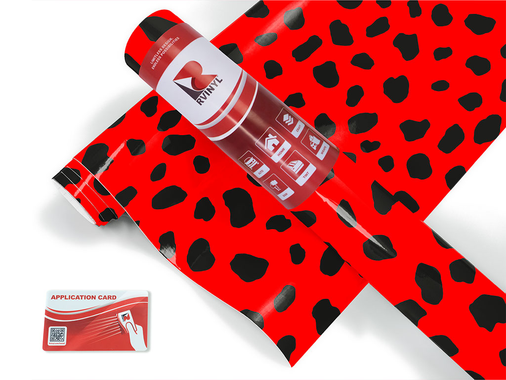 Red Dalmation Animal Print Craft Vinyl Roll