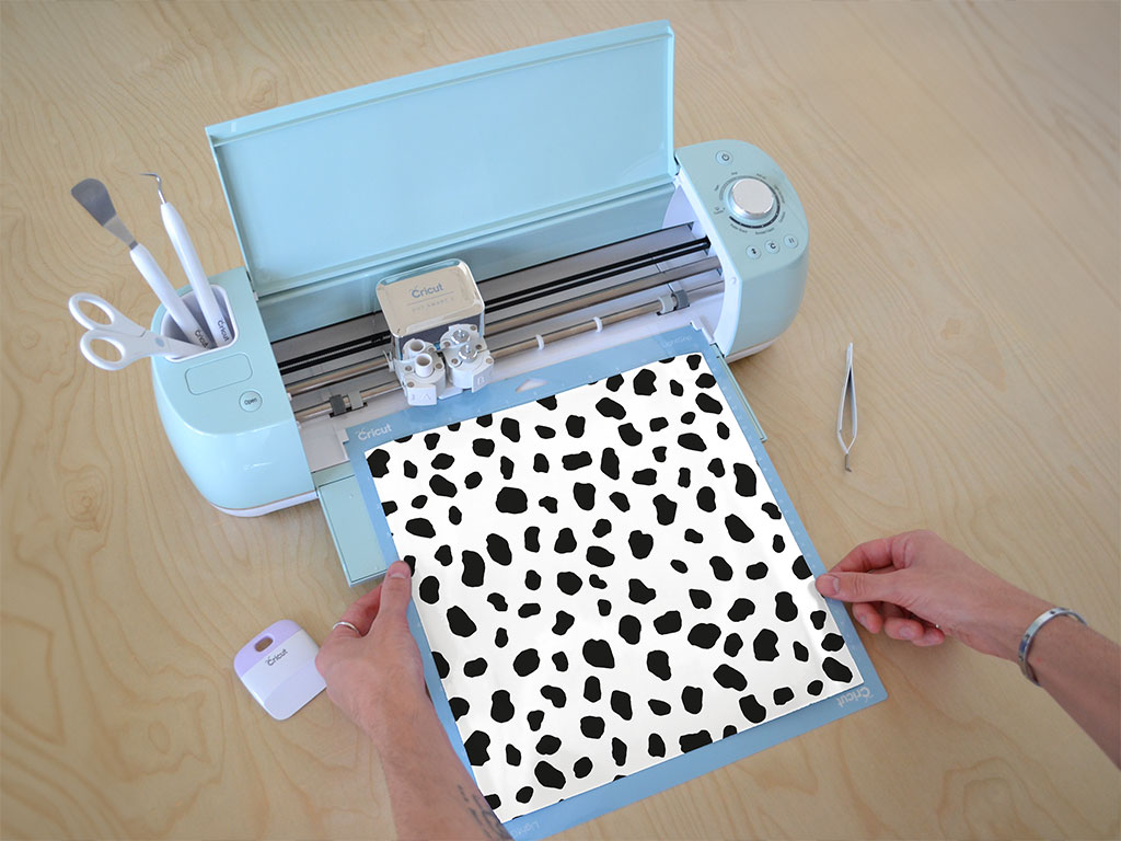 White Dalmation Animal Print Cricut Compatible Vinyl