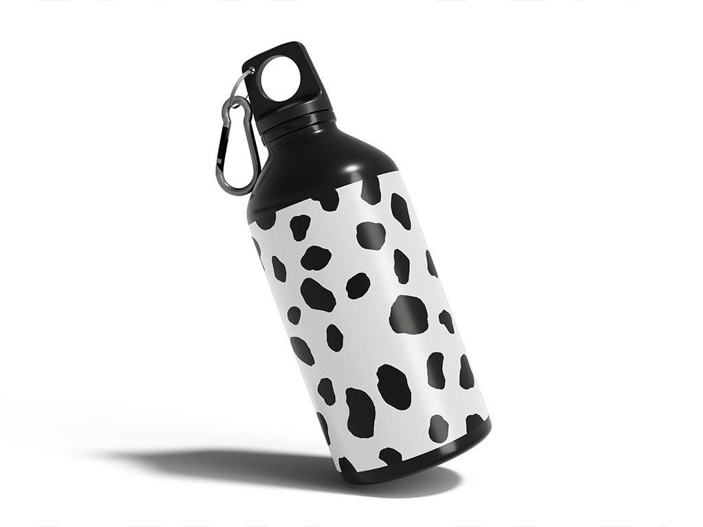 White Dalmation Animal Print Water Bottle DIY Stickers