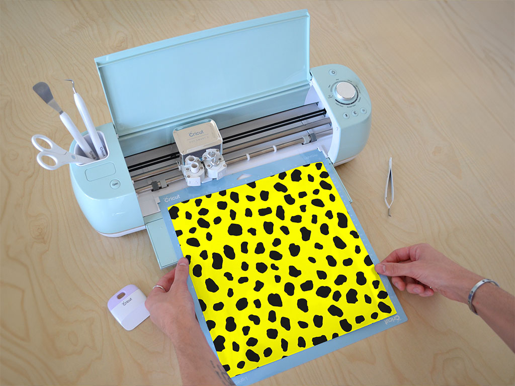 Yellow Dalmation Animal Print Cricut Compatible Vinyl