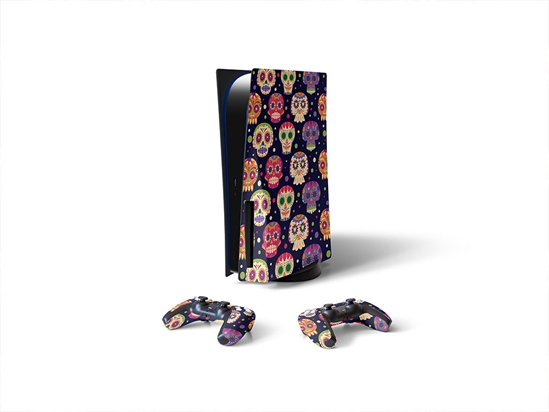 Sugar Skulls Day of the Dead Sony PS5 DIY Skin