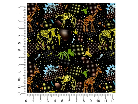 Fossil Faction Dinosaur 1ft x 1ft Craft Sheets