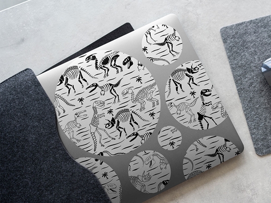 Monochrome Monsters Dinosaur DIY Laptop Stickers