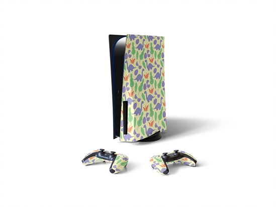 Beatific Brontosaurs Dinosaur Sony PS5 DIY Skin