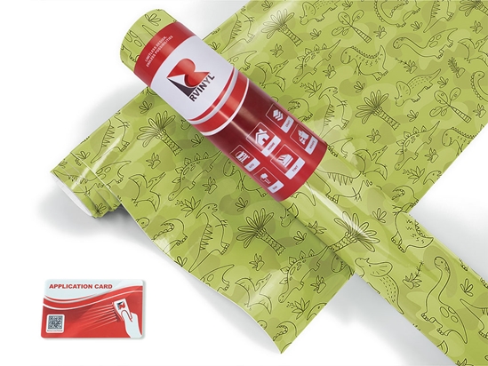 Green Machines Dinosaur Craft Vinyl Roll