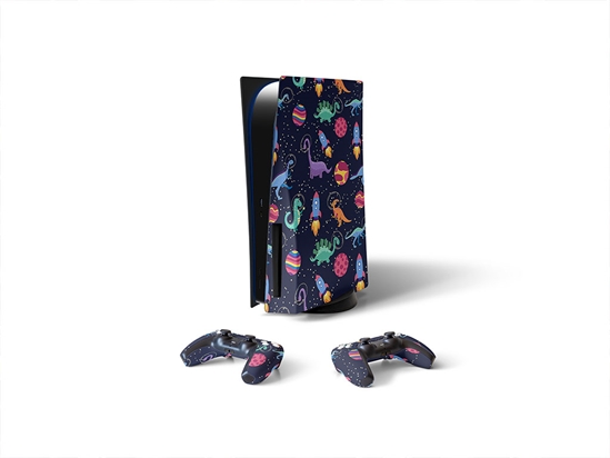 In Space Dinosaur Sony PS5 DIY Skin