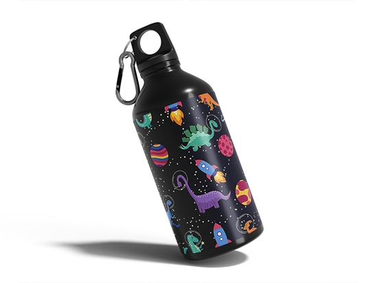 In Space Dinosaur Water Bottle DIY Stickers