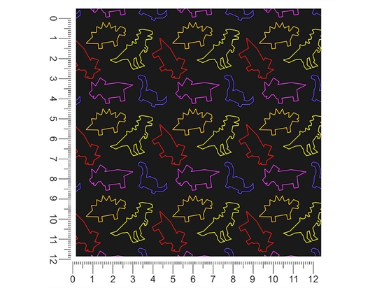 Neon Champions Dinosaur 1ft x 1ft Craft Sheets