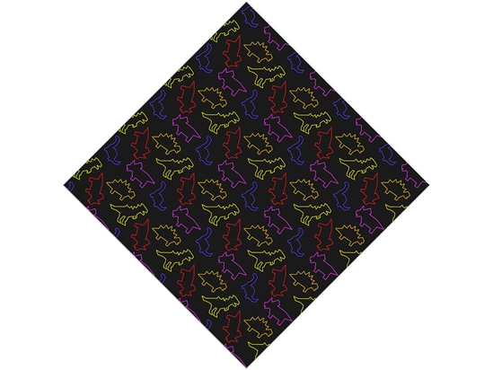 Neon Champions Dinosaur Vinyl Wrap Pattern