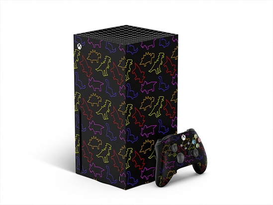 Neon Champions Dinosaur XBOX DIY Decal