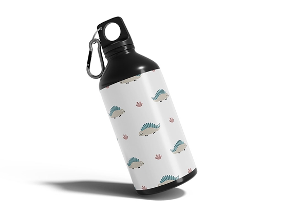 Smiling Stegosaur Dinosaur Water Bottle DIY Stickers