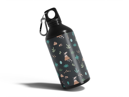 Triassic Trees Dinosaur Water Bottle DIY Stickers