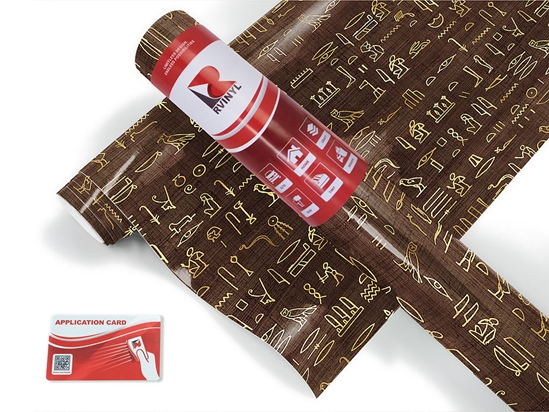 Coffee Hieroglyphs Egyptian Craft Vinyl Roll