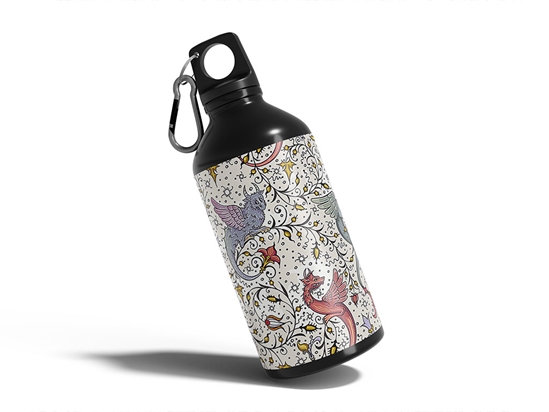 Snarling Wyvern Fantasy Water Bottle DIY Stickers