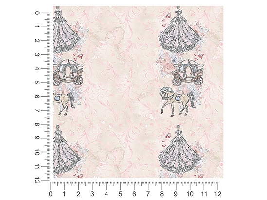 Peach Carriage Fantasy 1ft x 1ft Craft Sheets