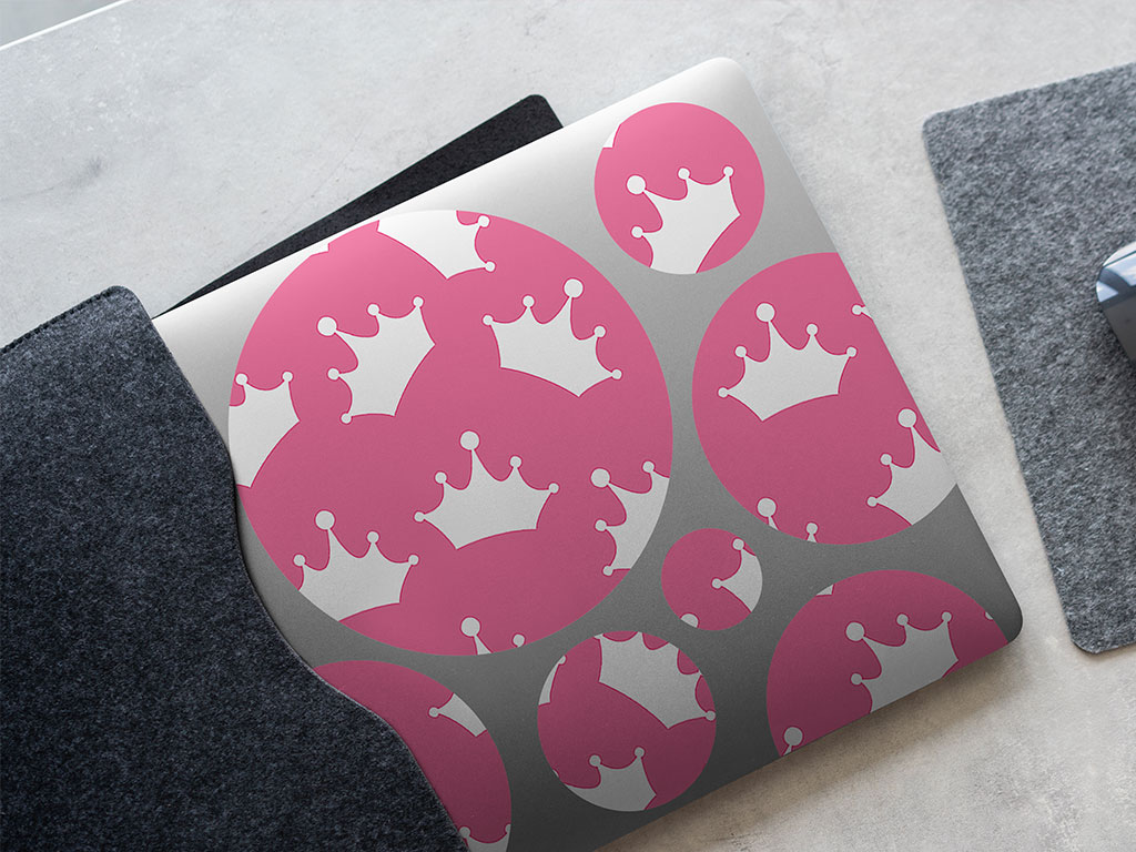 Pink Tiaras Fantasy DIY Laptop Stickers