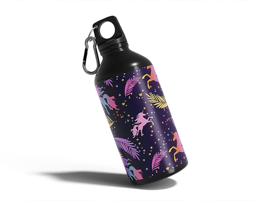 Prancing Feathers Fantasy Water Bottle DIY Stickers