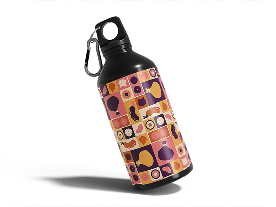 Purple Menu Japanese Water Bottle DIY Stickers