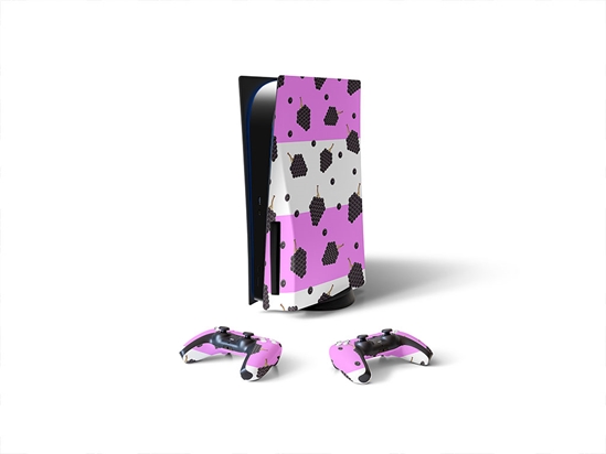 Black Cascade Fruit Sony PS5 DIY Skin