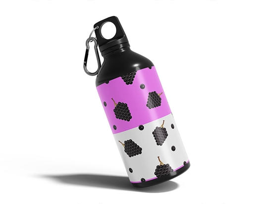 Black Cascade Fruit Water Bottle DIY Stickers