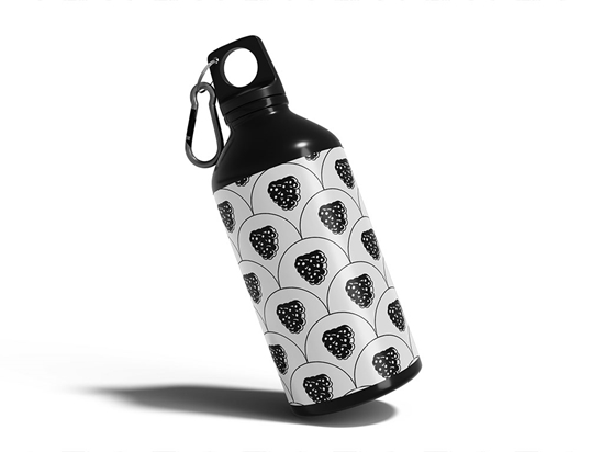 Black Satin Fruit Water Bottle DIY Stickers