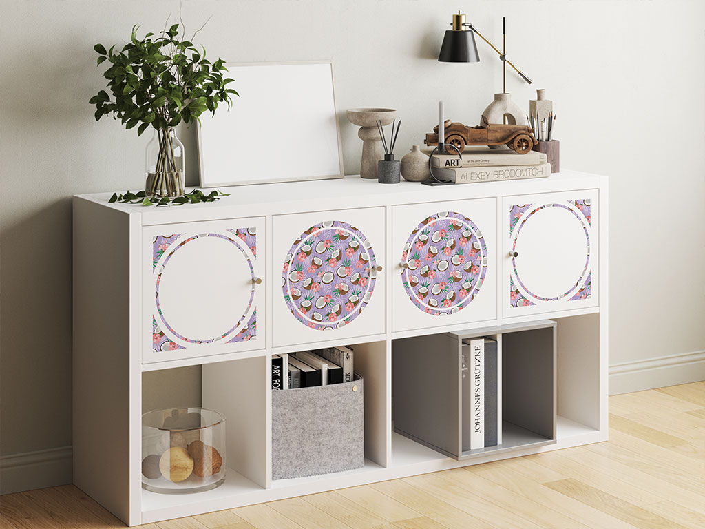 Purple Hibiscus Fruit DIY Furniture Stickers