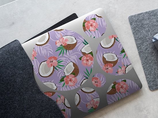 Purple Hibiscus Fruit DIY Laptop Stickers