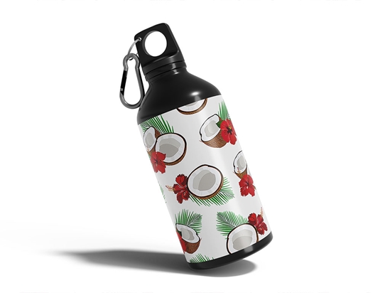 Red Hibiscus Fruit Water Bottle DIY Stickers