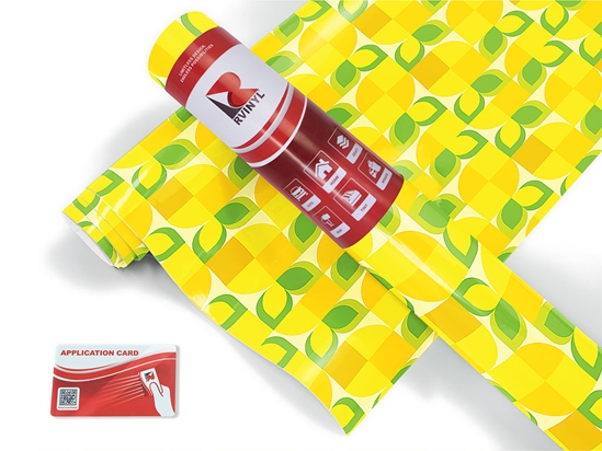 Lemon Mosaic Fruit Craft Vinyl Roll