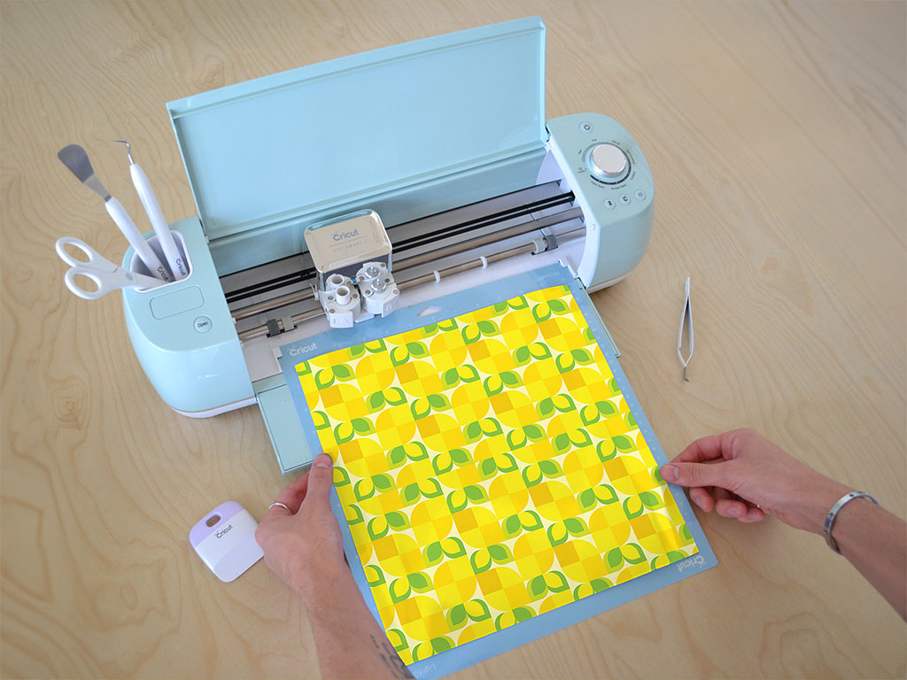 Lemon Mosaic Fruit Cricut Compatible Vinyl