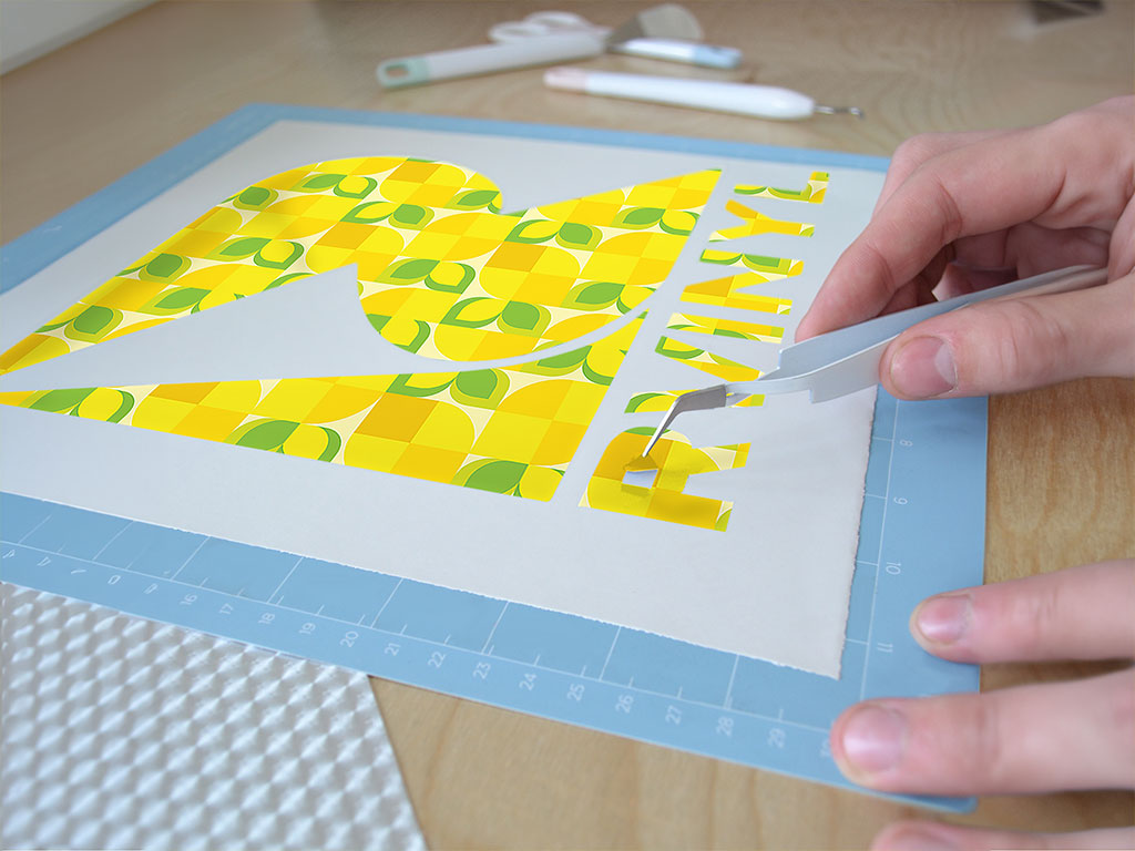 Lemon Mosaic Fruit Easy Weed Craft Vinyl