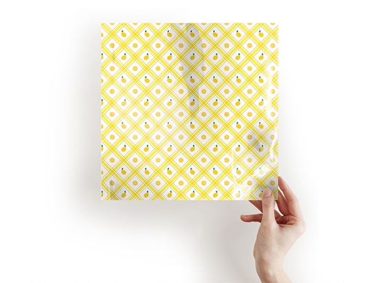 Lemony Plaid Fruit Craft Sheets