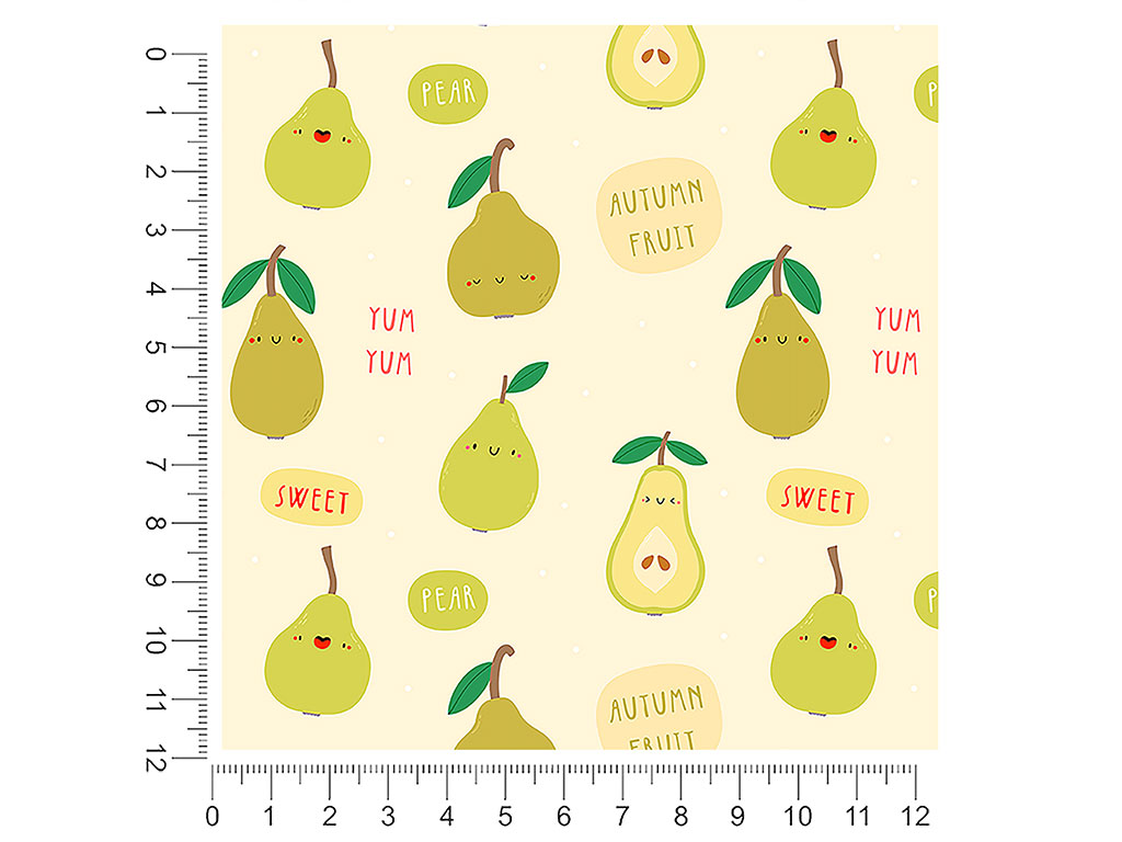 Pear Pleasantries Fruit 1ft x 1ft Craft Sheets