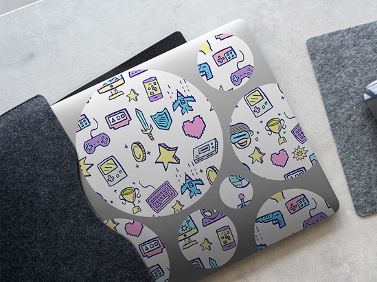 Retro Doodles Gaming DIY Laptop Stickers