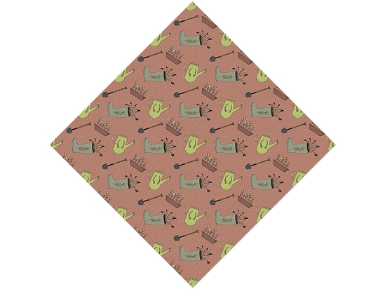 Maroon Gear Gardening Vinyl Wrap Pattern