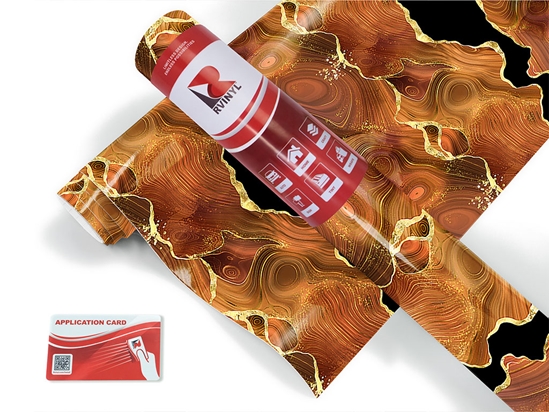 Paprika Swirls Gemstone Films Craft Vinyl Roll