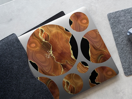 Paprika Swirls Gemstone Films DIY Laptop Stickers