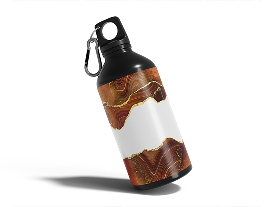 Slashed Sepia Gemstone Films Water Bottle DIY Stickers