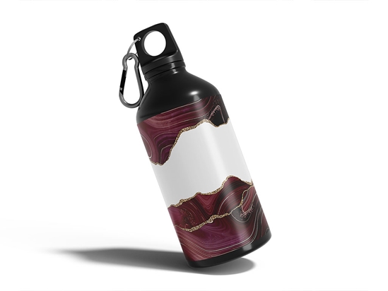 Burgundy Lip Gemstone Films Water Bottle DIY Stickers