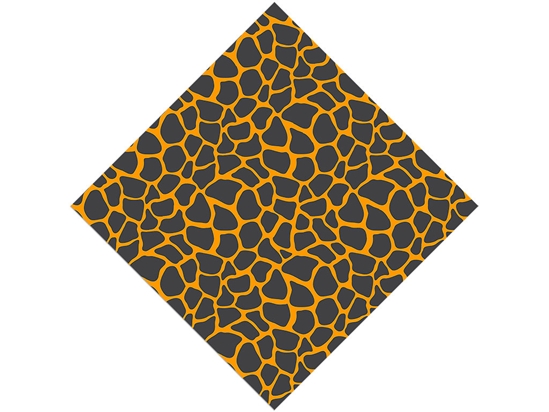 Orange Giraffe Vinyl Wrap Pattern