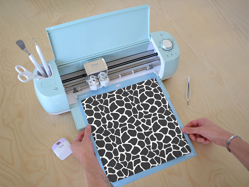 White Giraffe Animal Print Cricut Compatible Vinyl