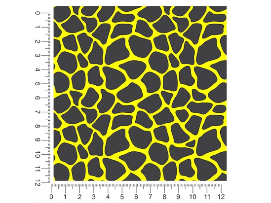 Yellow Giraffe Animal Print 1ft x 1ft Craft Sheets