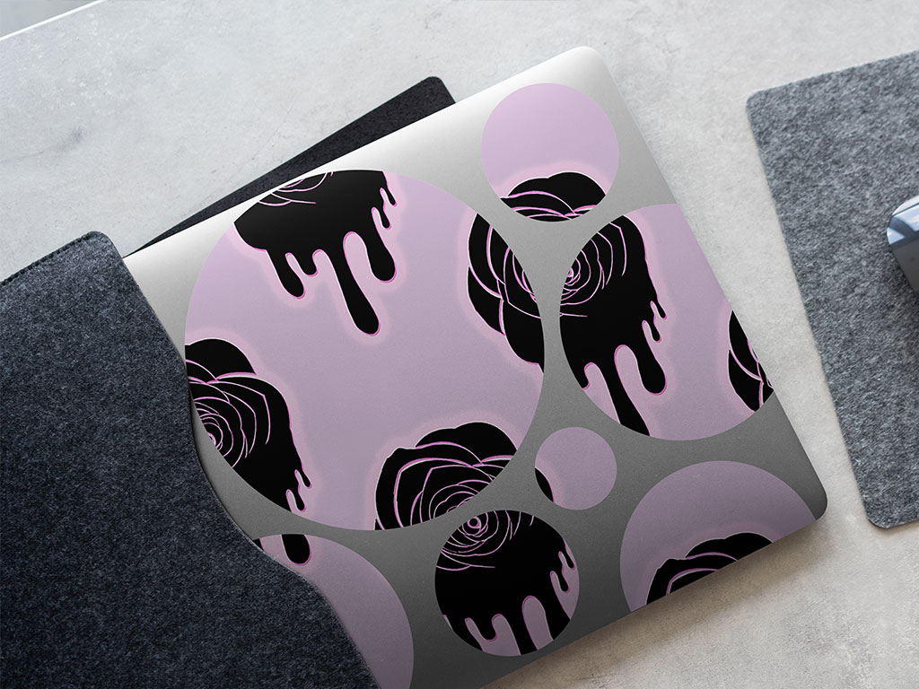 Liquid Rose Gothic DIY Laptop Stickers