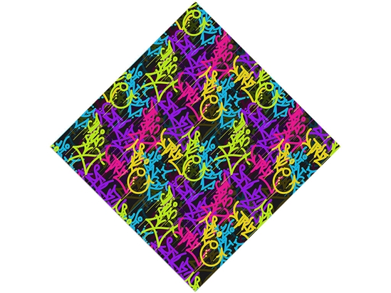 Caution Wet Paint Graffiti Vinyl Wrap Pattern